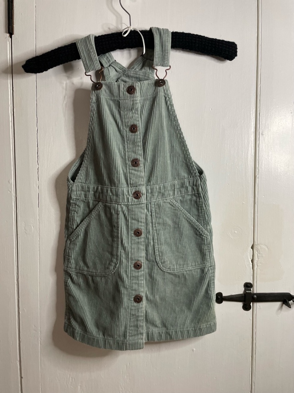 OSH KOSH B'Gosh Corduroy Overall Dress  - Sage Green - Size 7 - 100% Cotton